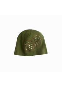RHINESTONE DICE BEANIE (GREEN)