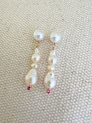 Image 2 of Baby Baroque Pearl Drop Earrings