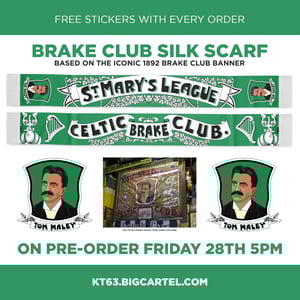Celtic Brake Club Silk Scarf PRE-ORDER (4 weeks delivery)