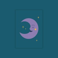 Image 3 of Lot cartes postales A6 - Soleil, Lune violette, Oiseau et Minuscule