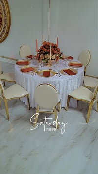 Image 2 of 30 cm burn orange / nude / green leave/ gold leaves   low flower centerpieces 