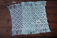Image 7 of Macrame blanket Ivory, ligh grey, grey