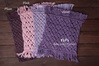 Image 9 of Macrame blanket Ivory, ligh grey, grey