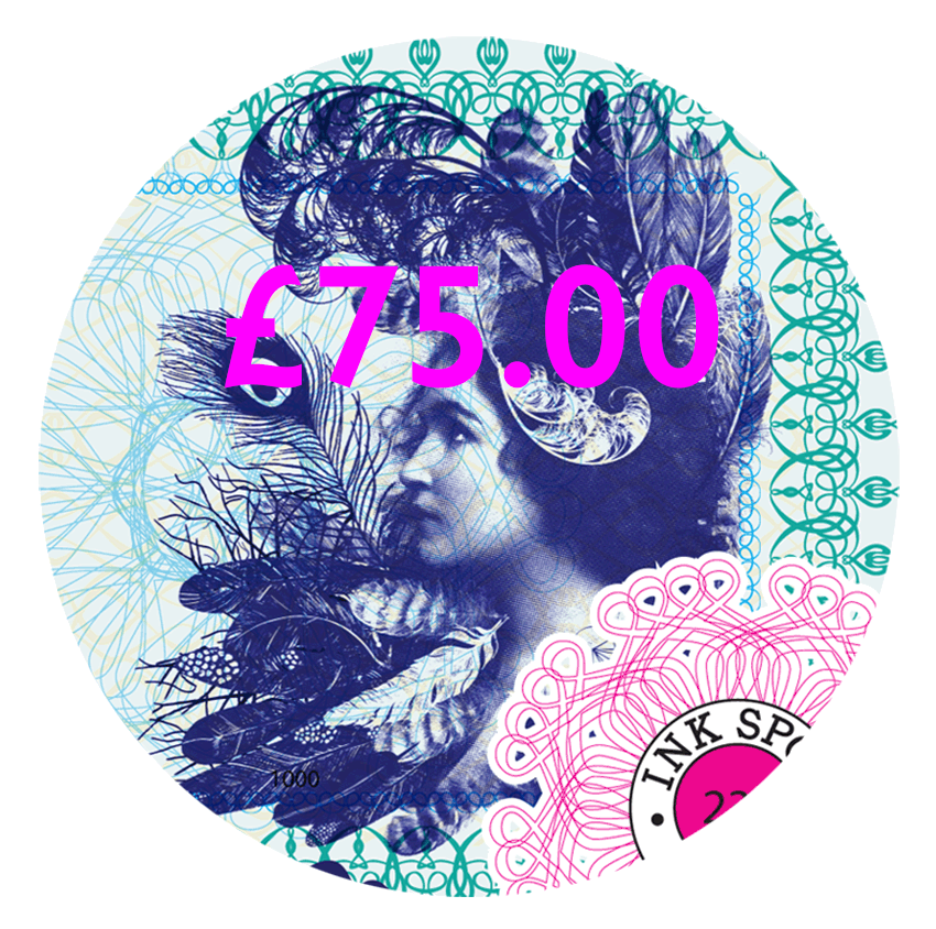 Image of Inkspot Letterpress Voucher £75.00 valid until end of December 2025