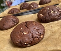 Triple chocolate cookies