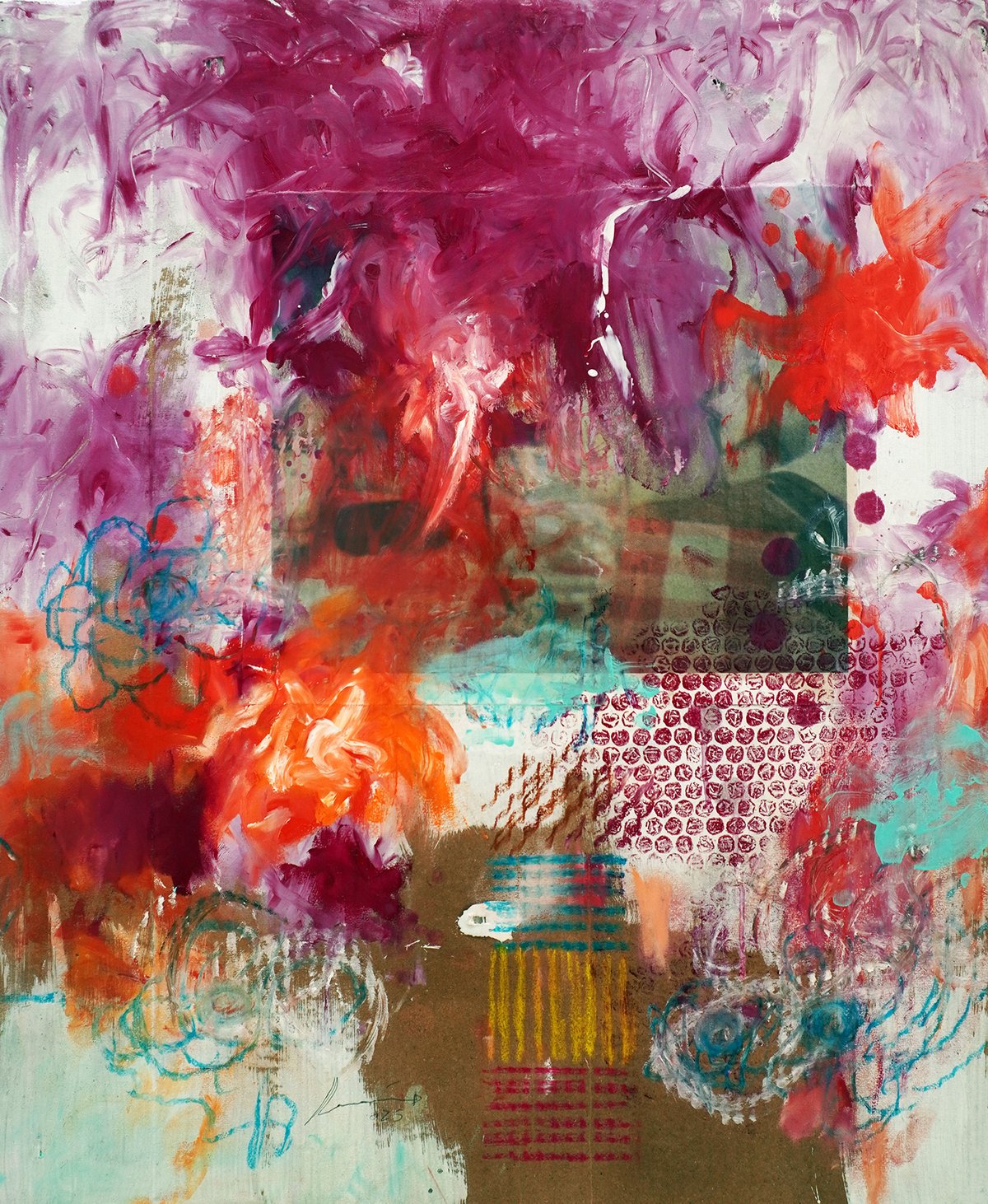 Image of Menú del día. 14 euros. Técnica mixta sobre cartón. 70x58 cm