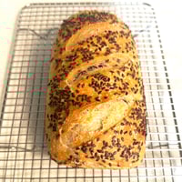 Flax Seed Sourdough Pan Loaf
