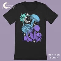 Image 2 of Funeral Bell Mushroom and Trumpet Vine Unisex Tee