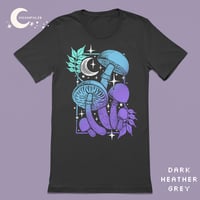 Image 3 of Funeral Bell Mushroom and Trumpet Vine Unisex Tee