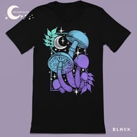 Image 4 of Funeral Bell Mushroom and Trumpet Vine Unisex Tee