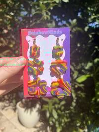 Psychedelic petal earrings 