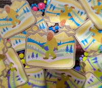 Image 3 of Little Bigfoot Kraft Paper Sticker - 2 in.