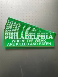 Philadelphia weak and killed - LTD Edition Birds Color Way - 12x3 bumper sticker