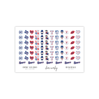 Image 2 of TEXAS RANGERS BASEBALL NAIL DECALS