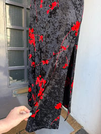Image 3 of Cherry Blossom Velvet Maxi Dress S