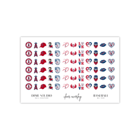 Image 2 of CALI ANGELS BASEBALL NAIL DECALS 