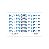 Image 2 of LA DODGERS BASEBALL FAN TEAM NAIL DECALS 