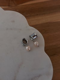 Image 2 of Pink Dainty Pearl Drops (Silver)