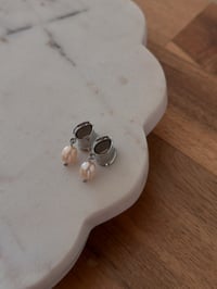 Image 3 of Pink Dainty Pearl Drops (Silver)
