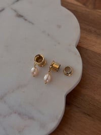 Image 1 of Pink Dainty Pearl Drops (Gold)