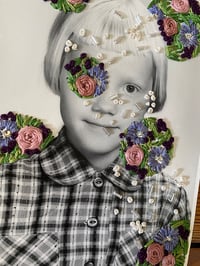 Image 2 of Before the Innocence Ends- hand embroidered vintage photograph