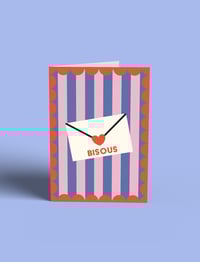 Carte de Voeux "Bisous" - Lettre