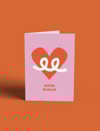 Carte de Voeux "Super-Maman" - cœur