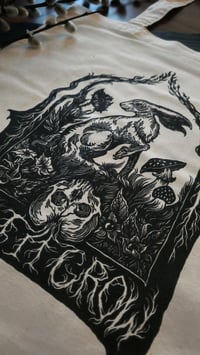Image 3 of LET IT GROW - Screen Printed Tote Bag - black ink on cream colored organic cotton bag