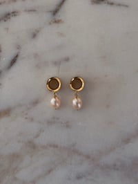 Image 2 of Pink Dainty Pearl Drops (Gold)