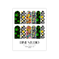 Image 2 of 420 MODE TRIPPY HIPPY NAIL DECALS