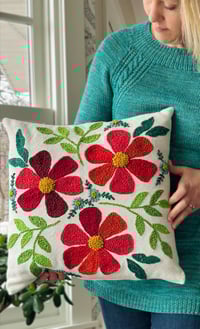 Image 5 of Scarlet Blooms Punch Needle PDF Pattern