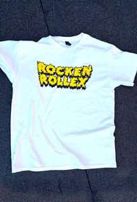 RockenRollex T-shirt  White Yellow logo