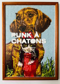 Image 1 of Canevas encadré PUNK À CHATONS