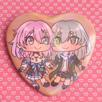 Image 2 of Holographic Heart Shaped Badge