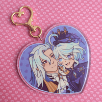 Image 4 of Heart Acrylic Charm Keychains