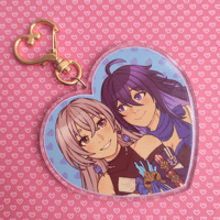 Image 3 of Heart Acrylic Charm Keychains