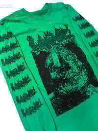 Image 2 of Larvae " Lust for the Dead " Longsleeve T-shirt with Sleeve prints Green