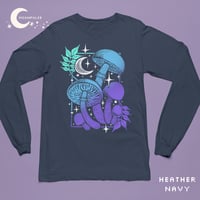 Image 2 of Funeral Bell Mushroom and Trumpet Vine Unisex Long Sleeve Tee