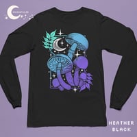 Image 3 of Funeral Bell Mushroom and Trumpet Vine Unisex Long Sleeve Tee