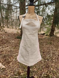Image 1 of Linen Work Apron in Undyed Natural 