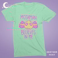 Image 2 of Rosy Maple Mothman Cryptid Unisex Tee