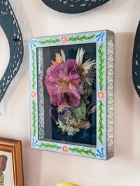 Image 4 of European Giant Hornet and Yellow Jacket Wasp in Handpainted Folk Shadowbox Frame