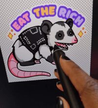 Image 2 of Eat The Rich - Sticker