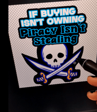 Image 2 of Piracy Isn't Stealing- Sticker