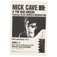 Image 1 of Nick Cave Tokyo performance flyer (late 80s)