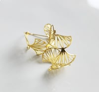 Image 3 of Leafy Vine Hoop Earrings