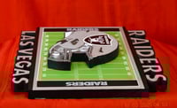 Image 4 of Las Vegas Raiders Wooden Team Logo