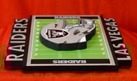 Image 5 of Las Vegas Raiders Wooden Team Logo