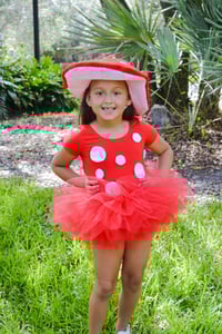 Image 1 of Mushroom Tutu Leotard Bodysuit Girls Spring Birthday Halloween Set