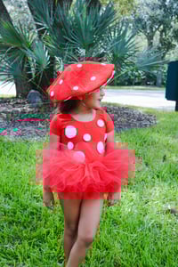 Image 2 of Mushroom Tutu Leotard Bodysuit Girls Spring Birthday Halloween Set